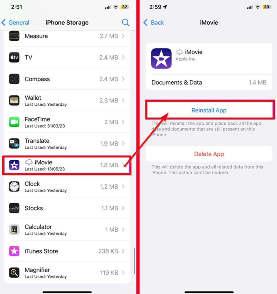 or Reinstall Apps